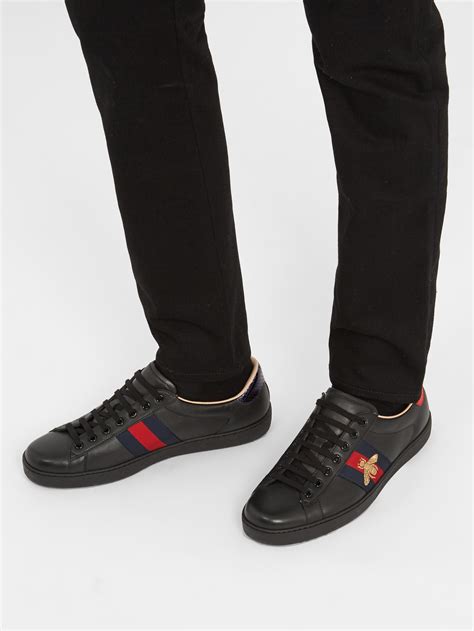 gucci sneakers men bee|Gucci new ace platform sneakers.